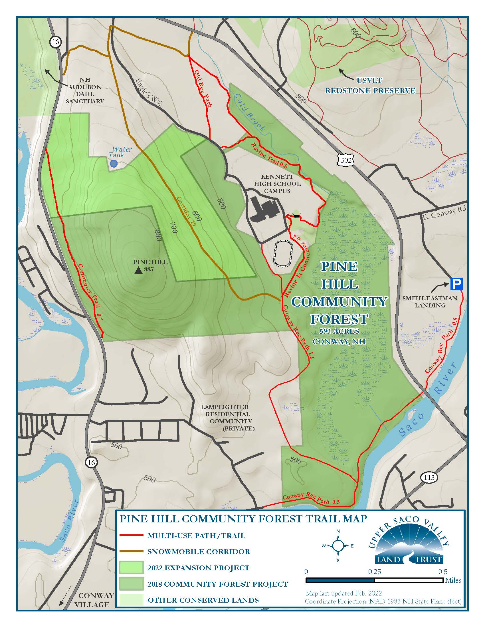 Pine Hill Trail Map